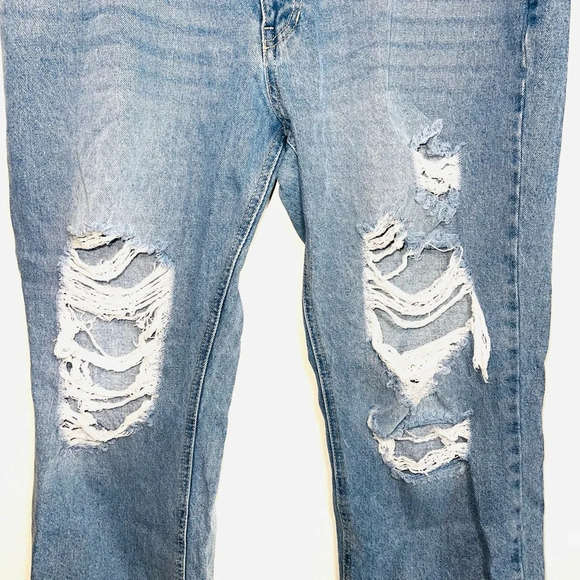 KanCan 100% Cotton Nonstretch Light Wash Ripped Straight Leg Jeans 32 Women’s - Picture 5 of 14